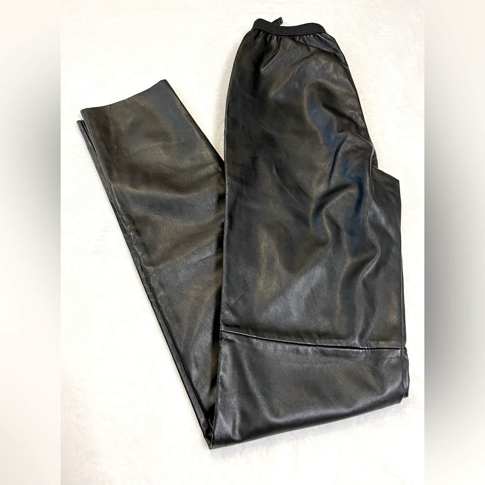 Bagatelle Black Faux Leather High Waisted Skinny Pants Womens Size 8‎
